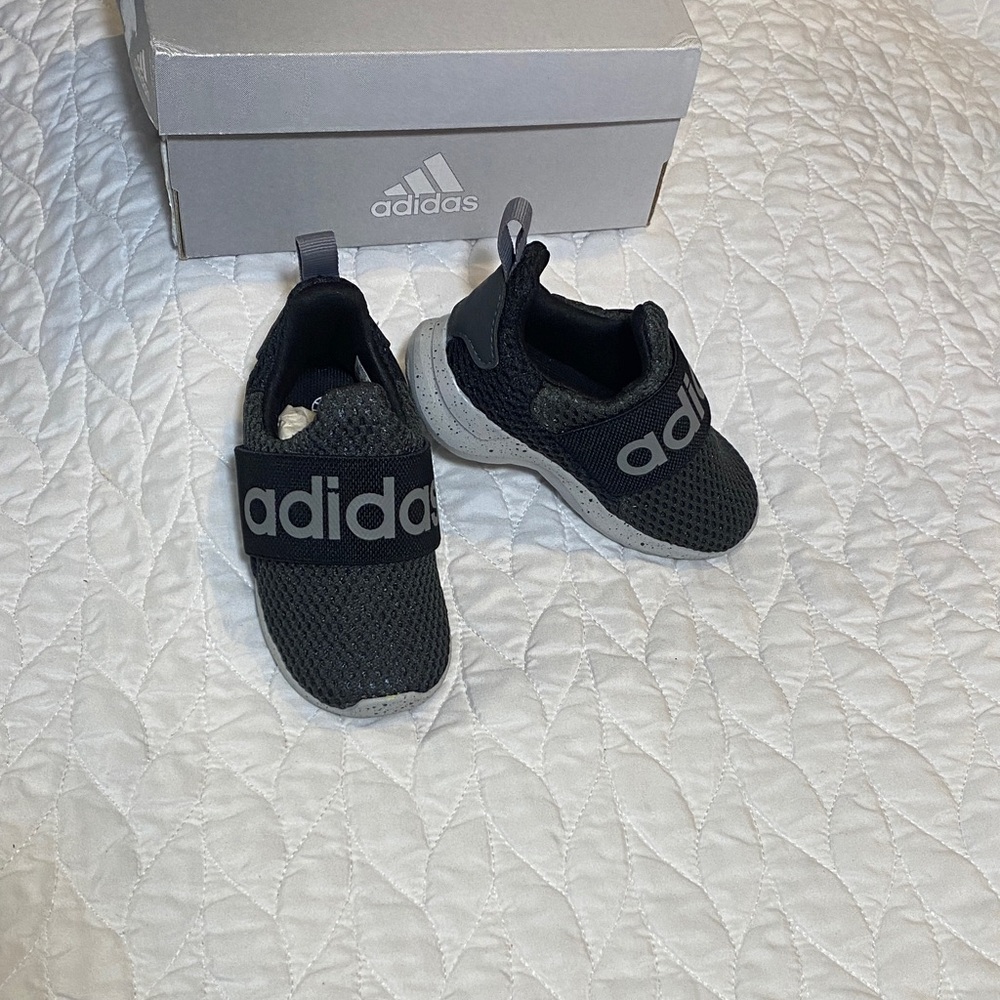 Adidas Kids Black and White Slip-On Sneakers
